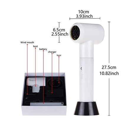 Cordless Hair Dryer Hot and Cold Air Rechargeable