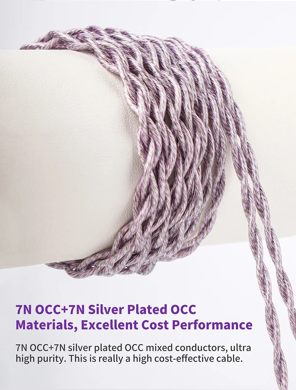 7N OCC HiFi Earphone Upgrade Cable MMCX 4.4mm
