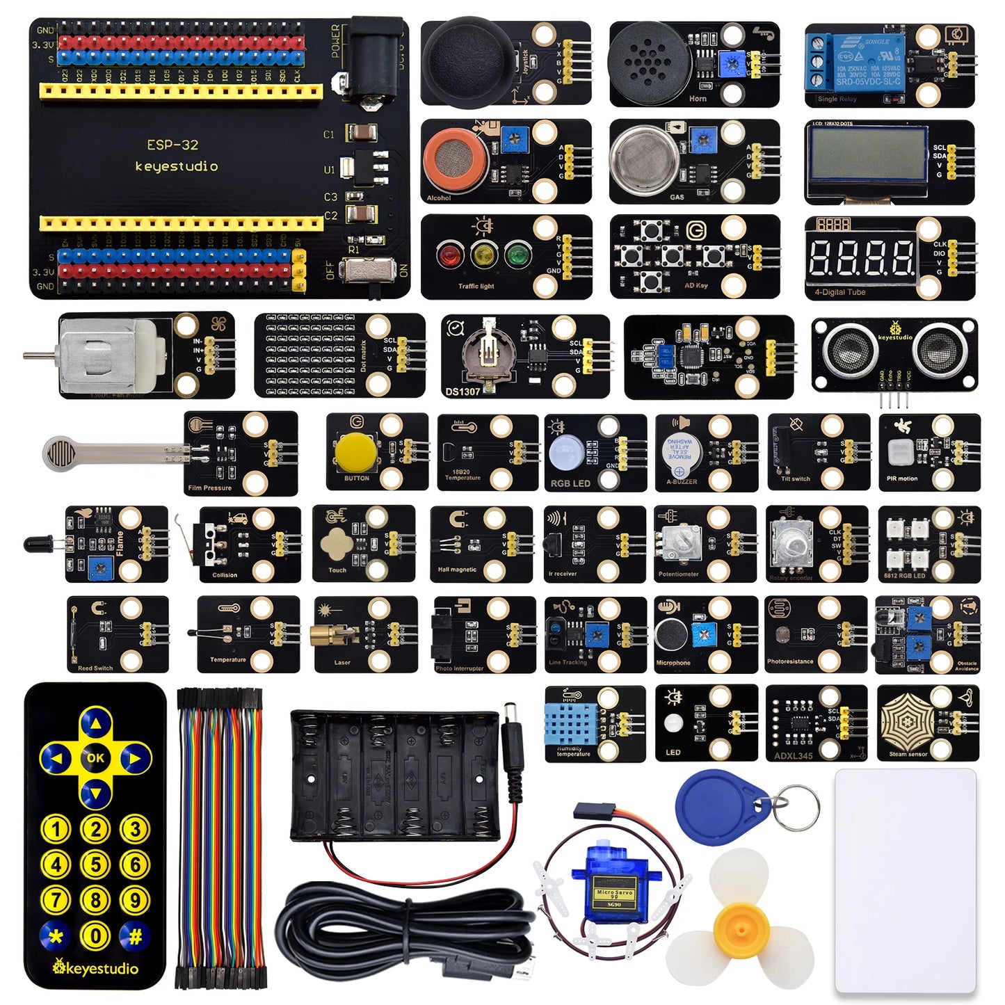 DIY Electronic Sensor Kit with 42 Modules for Coding Practice
