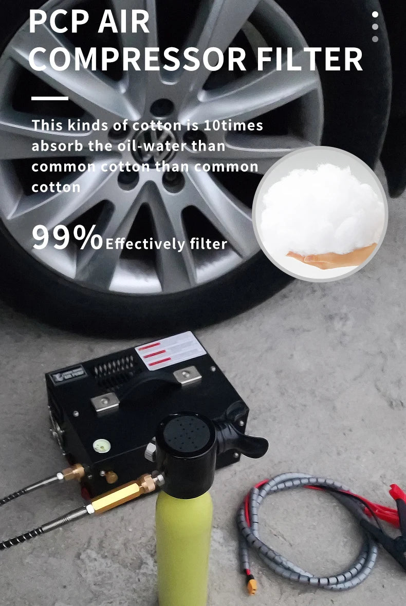 Portable 30MPa Airgun Inflator with 110/220V Transformer