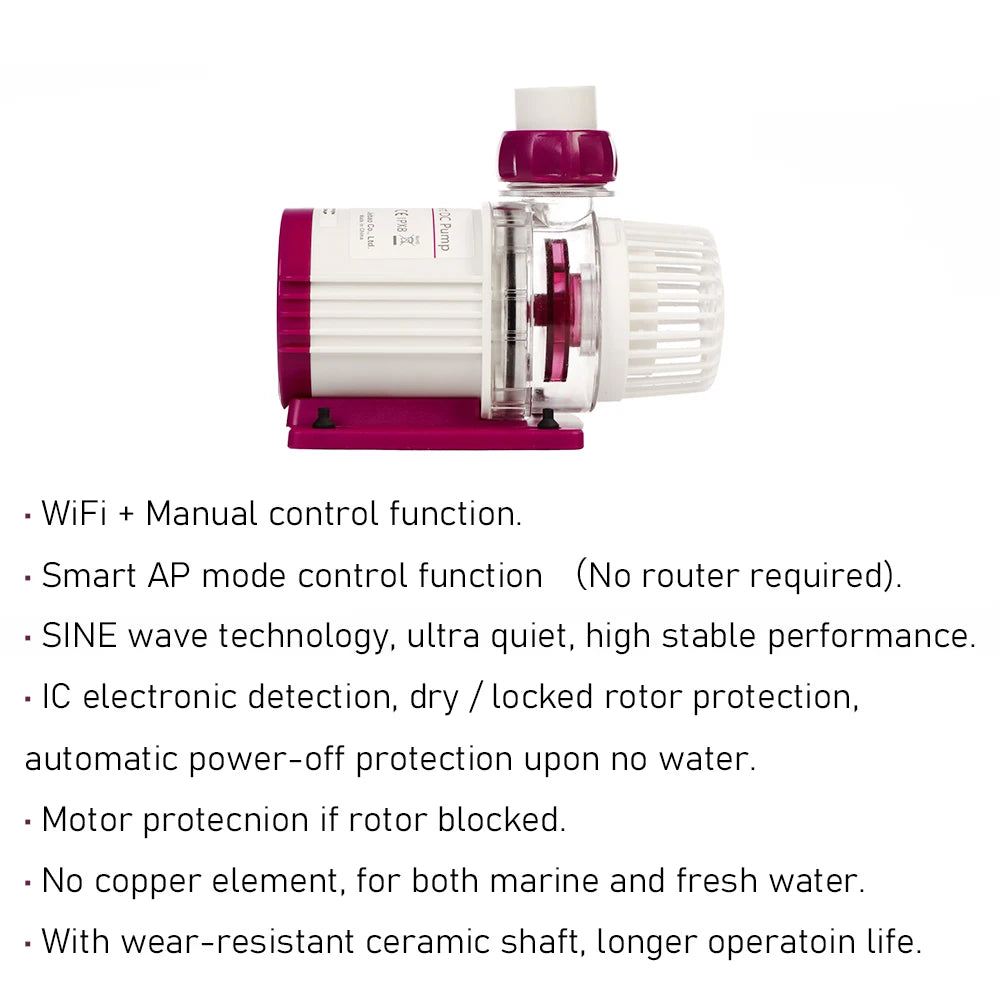 Smart WiFi Aquarium Return Pump with LCD Controller 2500L
