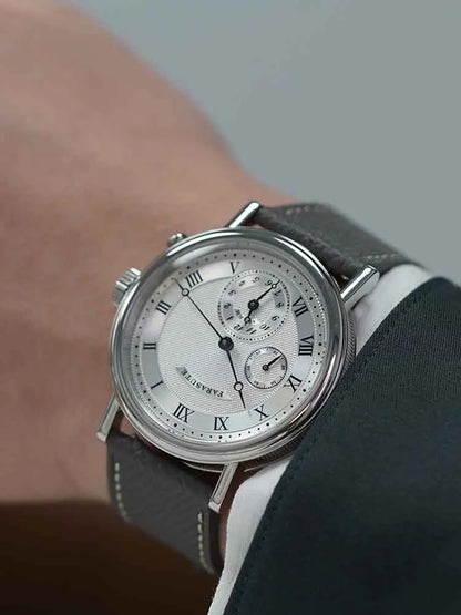 Men’s Sapphire Stainless Steel Casual Watch Silver Dial