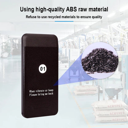 White Restaurant Paging System with Keyboard Transmitter