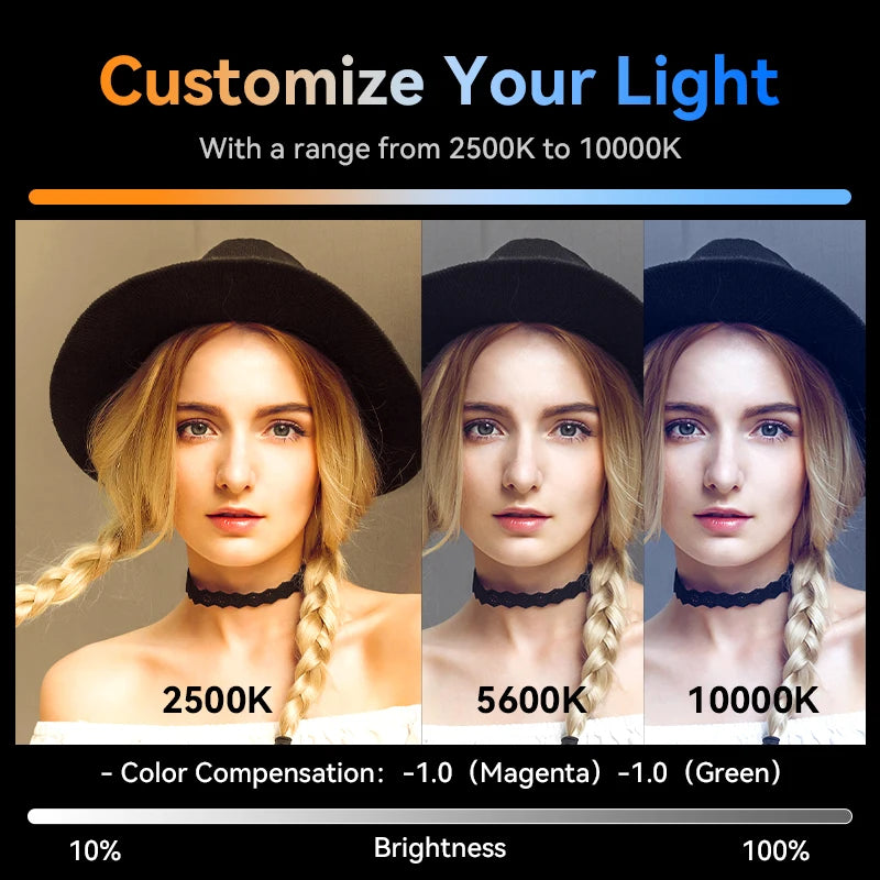 RGB LED Light Stick Handheld Photography Wand 38W Dimmable