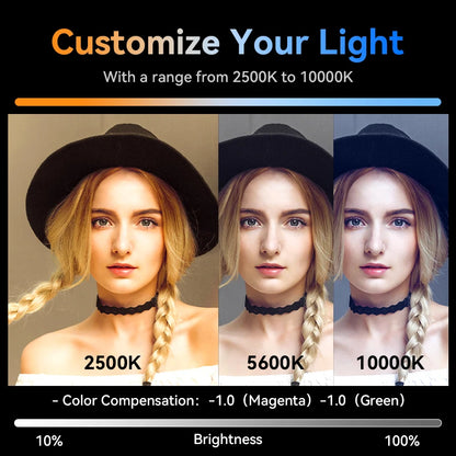 RGB LED Light Stick Handheld Photography Wand 38W Dimmable