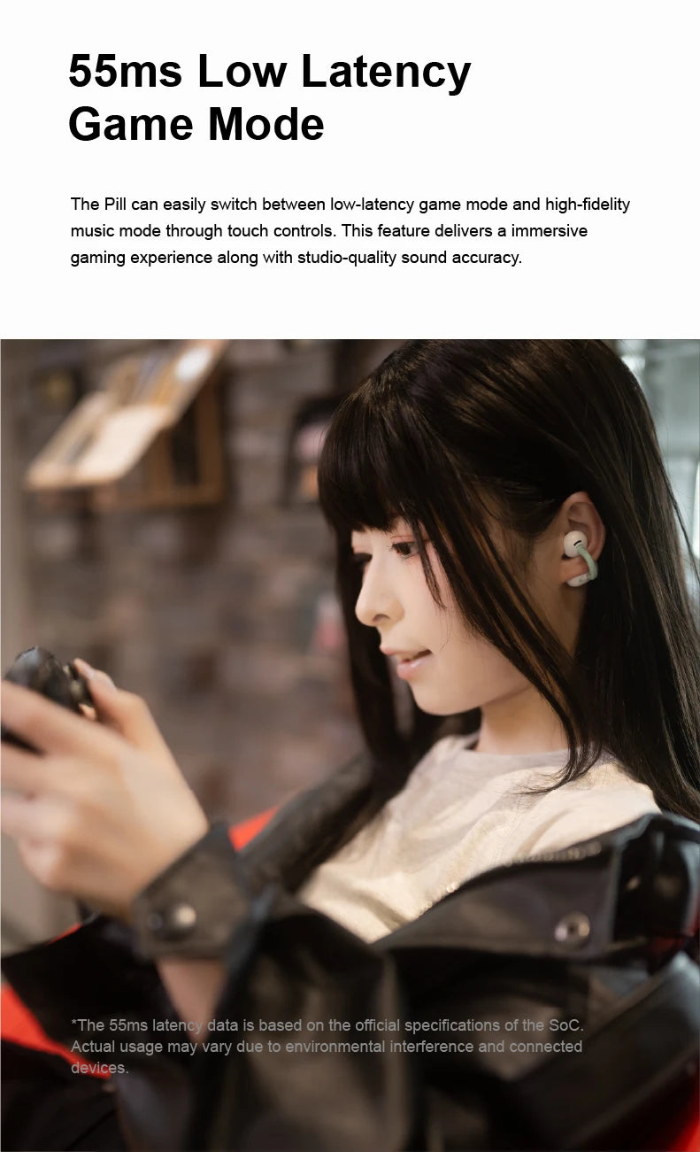 Green Bluetooth 6.0 Open-Ear Earphones with Built-in Mic and IPX4