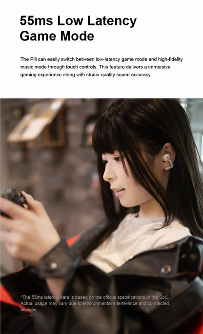 Green Bluetooth 6.0 Open-Ear Earphones with Built-in Mic and IPX4