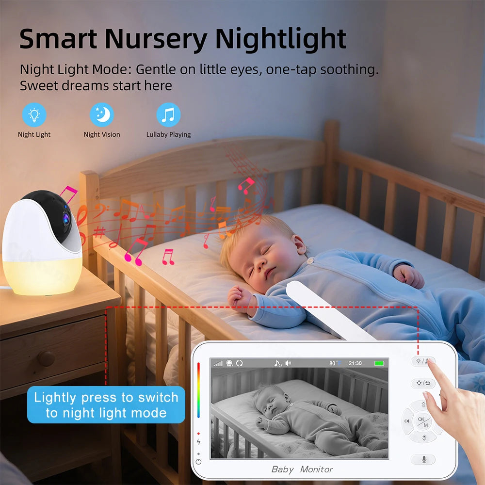 Smart 4.3 Inch Baby Camera with Remote View & VOX