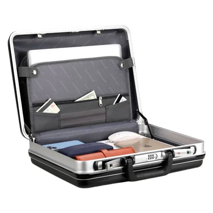 Heavy Duty Aluminum Laptop Briefcase TSA Lock Travel Case