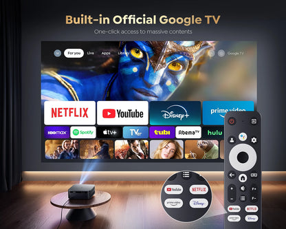 Full HD WiFi Bluetooth Projector with 4K Support 1500 ANSI