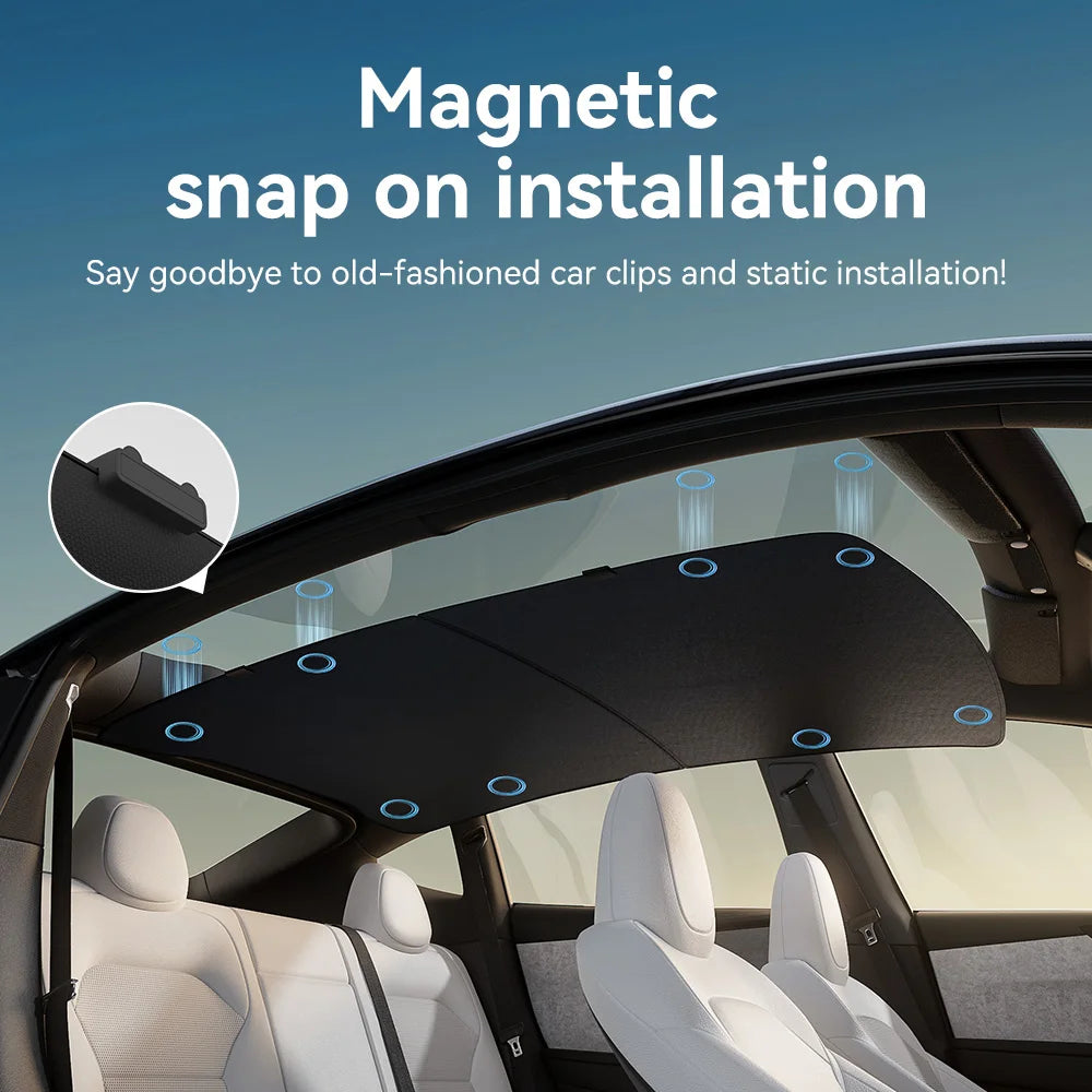 Tesla Model Y 2025–2026 Roof Sunshade 3PCS Set