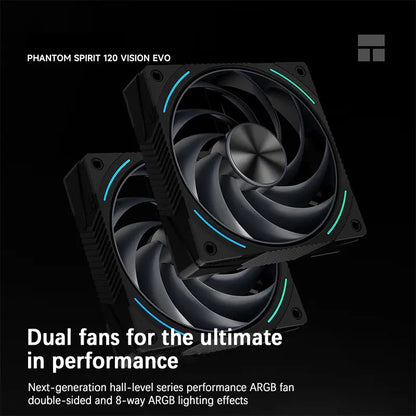 High Performance Dual Fan CPU Cooler with LCD Screen