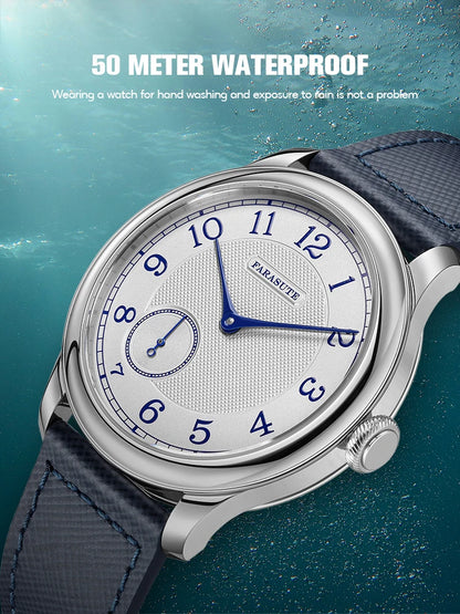Blue Manual Mechanical Vintage Watch  Small Seconds