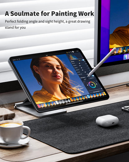 Foldable Magnetic Charging Stand for 12.9 Inch Tablet