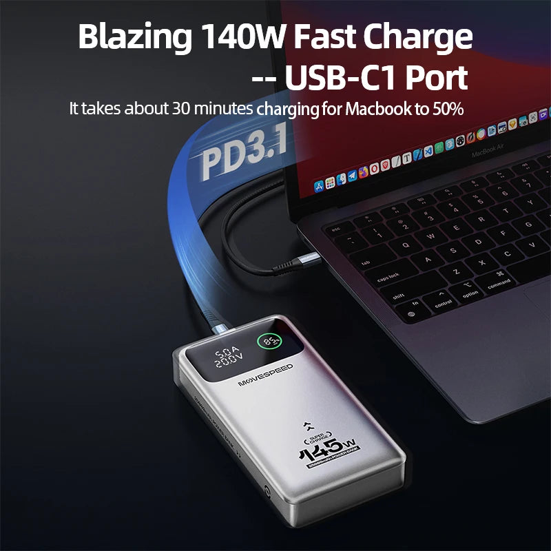25000mAh 140W Power Bank PD3.1 Fast Charging