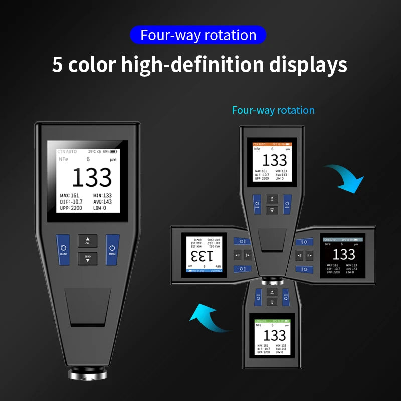 Portable Digital Paint Gauge for Car Surface Measurement