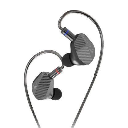 Professional Hybrid Earphones Gun Black 3.5mm Wired IEM