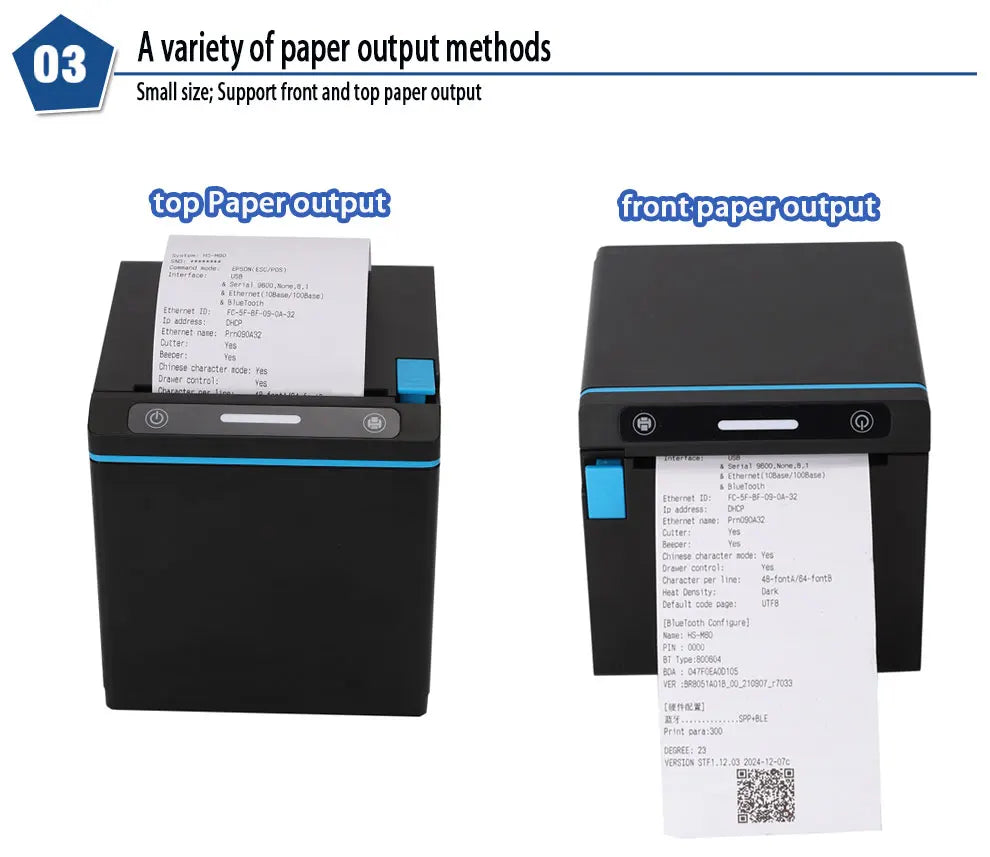 250mm/s Thermal Printer for Food Delivery and POS Systems
