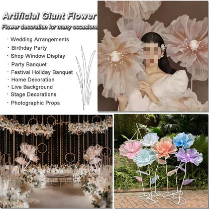 3-Piece Large Silk Artificial Flowers Wedding Decor Set