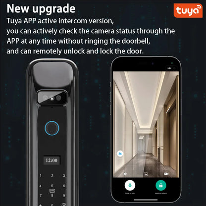 Smart Digital Door Lock Fingerprint Face Recognition Camera