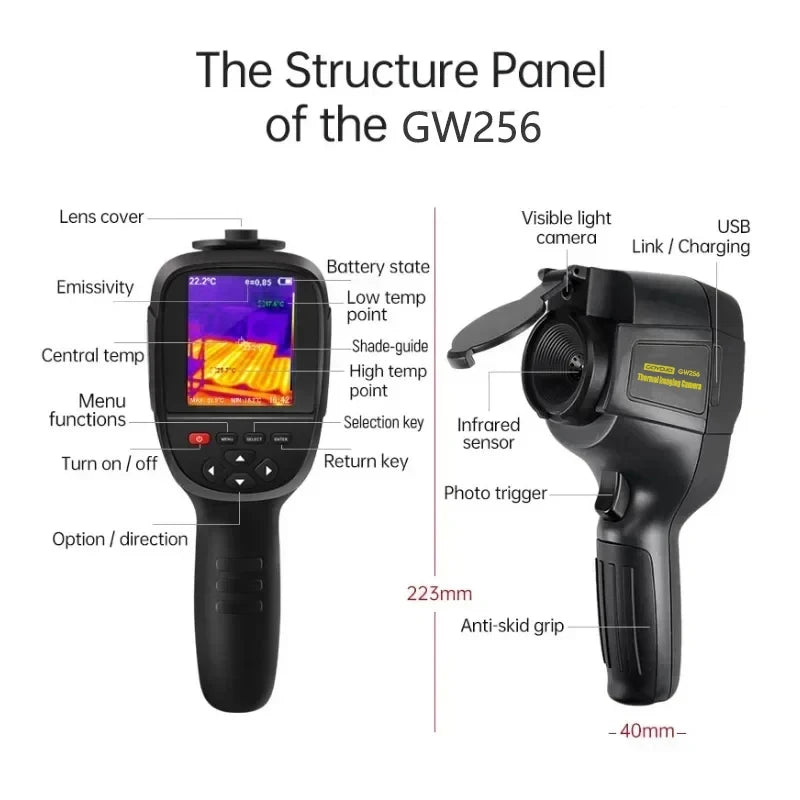 Rechargeable Thermal Imaging Camera 256x192 for Pipe & Power Faults