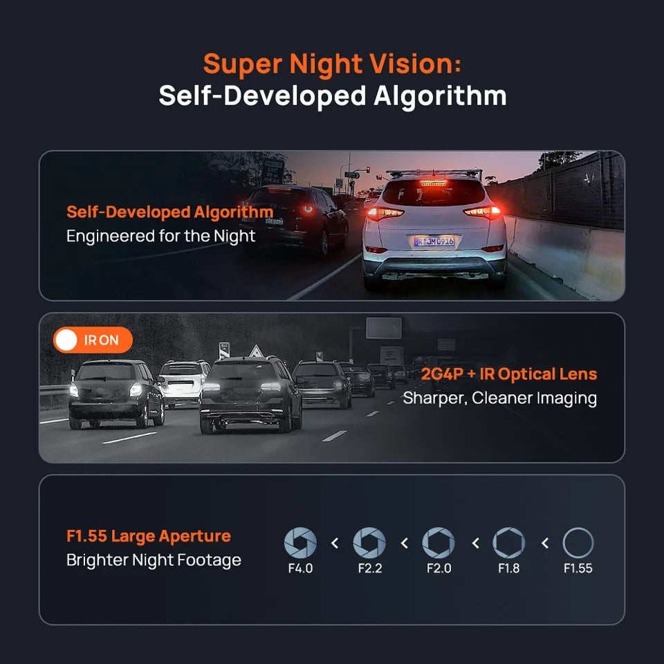 4K Car Dash Cam WiFi 6 64GB