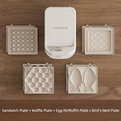 600W 4in1 Sandwich Maker Waffle Maker with 4 Plates