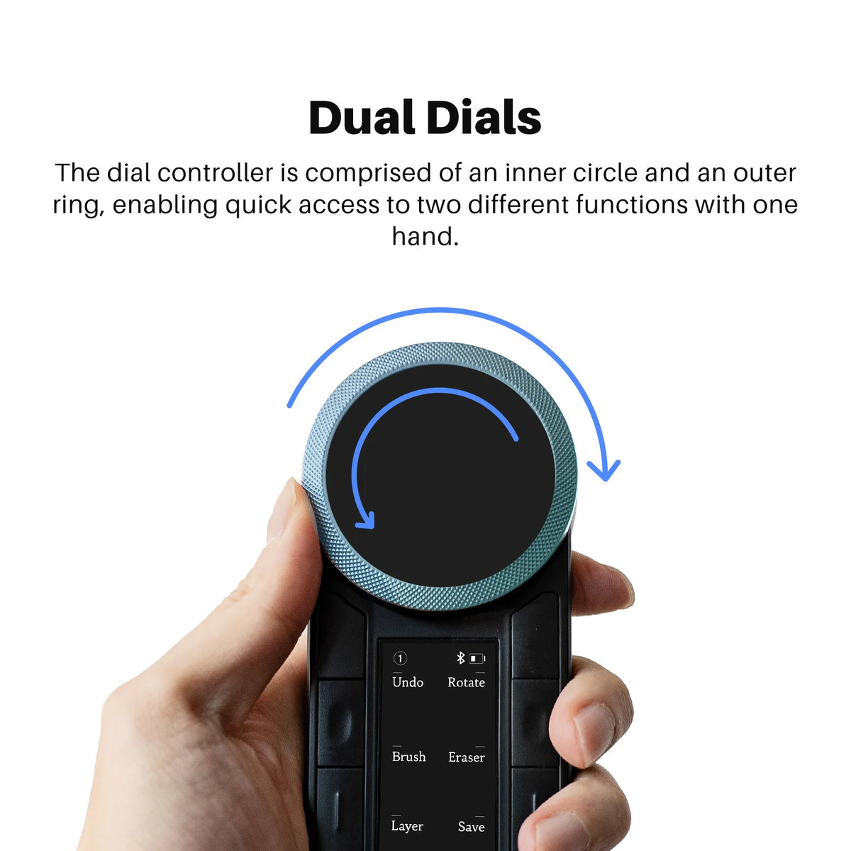 Bluetooth Keydial Remote with Dual Dials and OLED Display