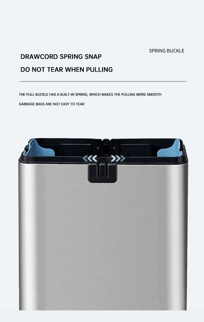 40L Automatic Touchless Kitchen Trash Can Silver