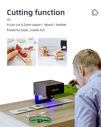 Compact Bluetooth Laser Engraving Machine for Wood Leather & Metal