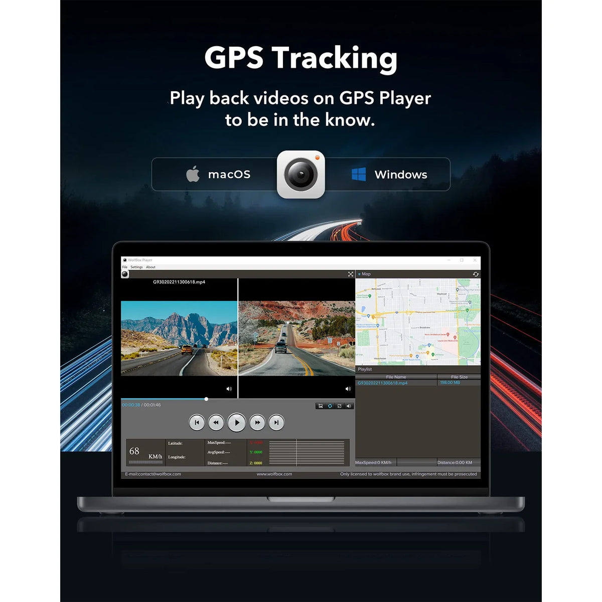 G930 Car DVR Front/Rear Camera with HW Kit
