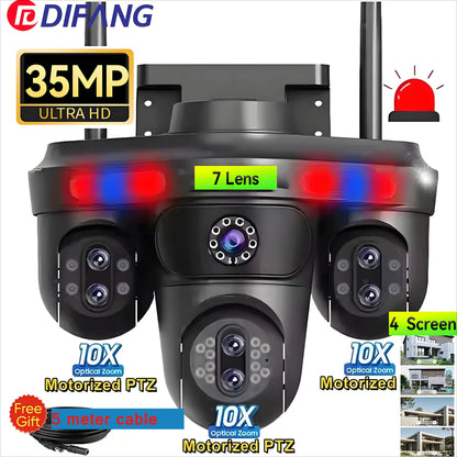 35MP Wireless Security Camera with 32GB Card Auto Tracking