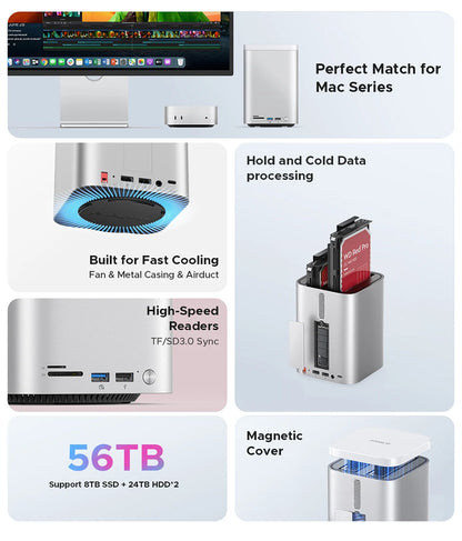 10Gbps SSD HDD Docking Station with RAID Support