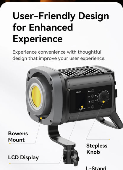Rechargeable 200W Bi Color Video Light for Streaming