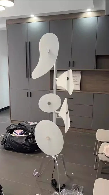 White Floor Lamp H170cm Warm LED Lighting