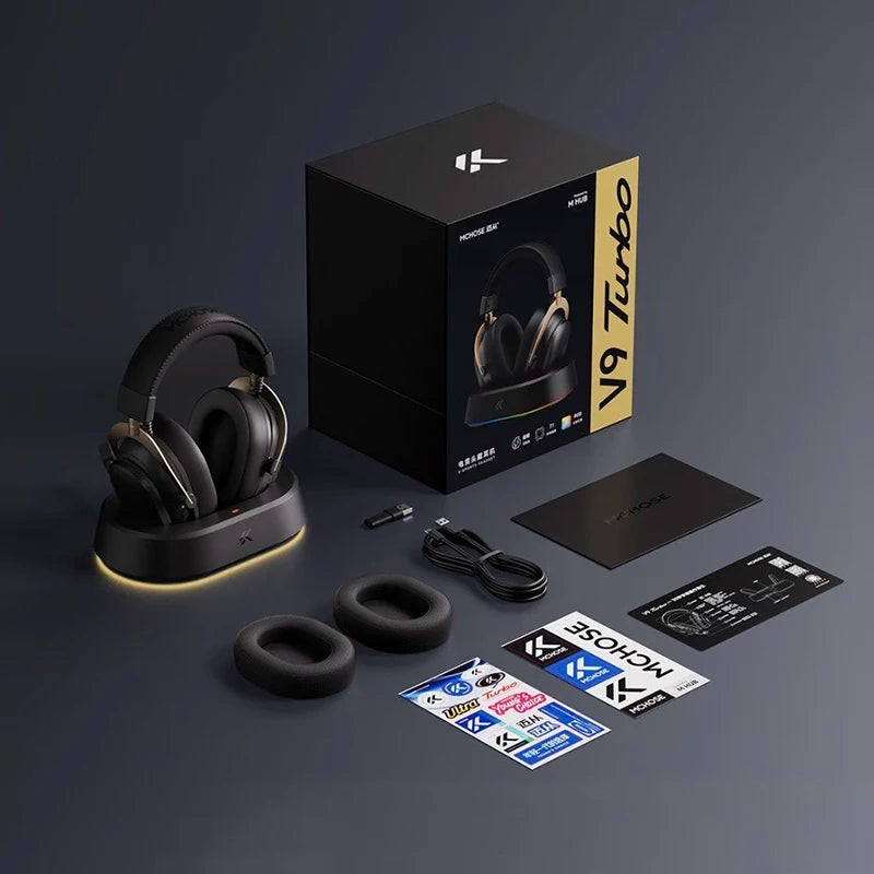 V9 Turbo Esports Gaming Headset with Wireless Charging