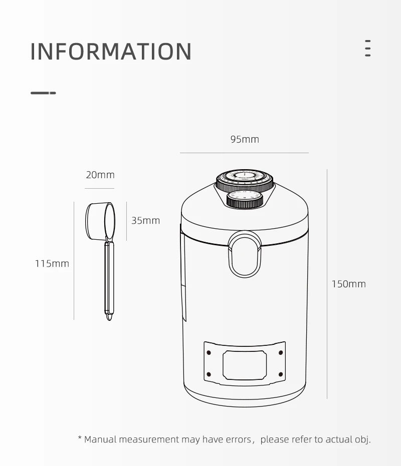 Airtight Coffee Bean Storage Jar with Valve & Spoon