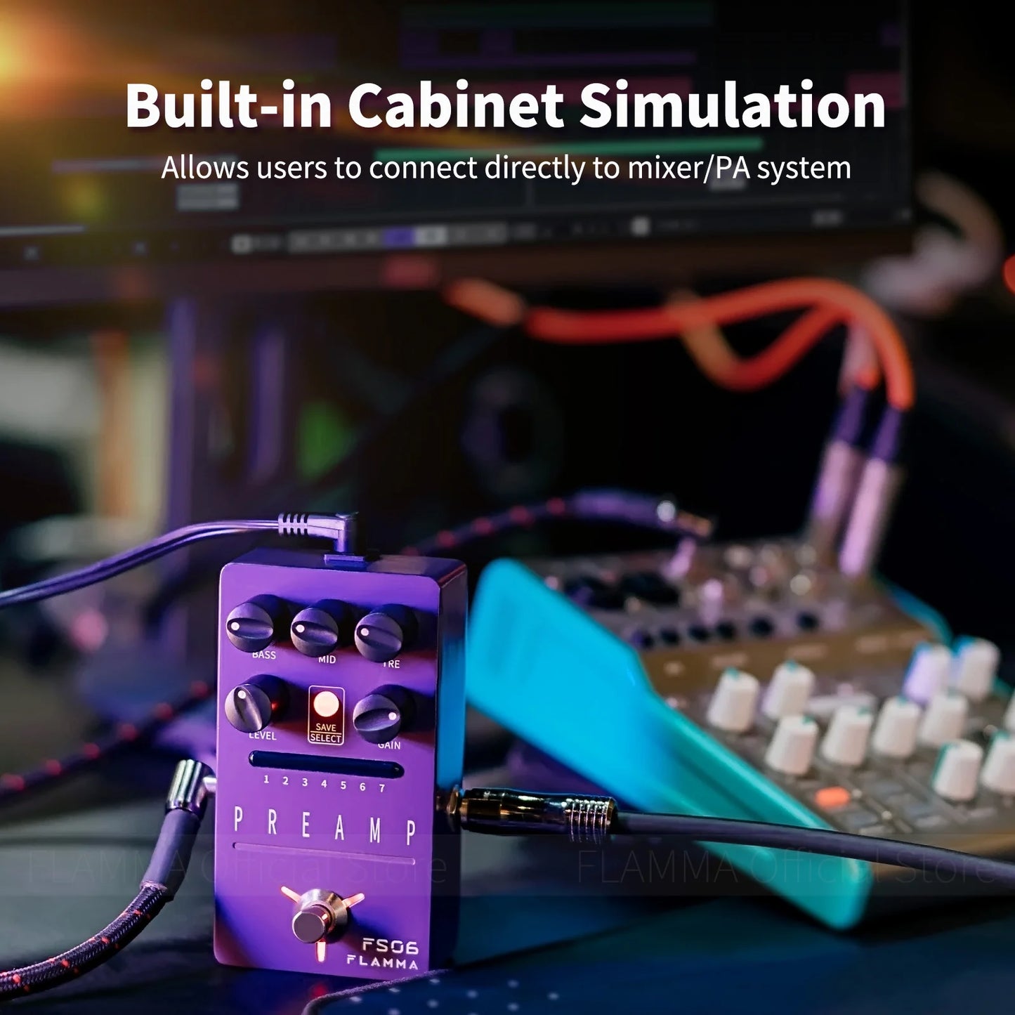 FS06 Preamp Pedal with Preset Save and Effects