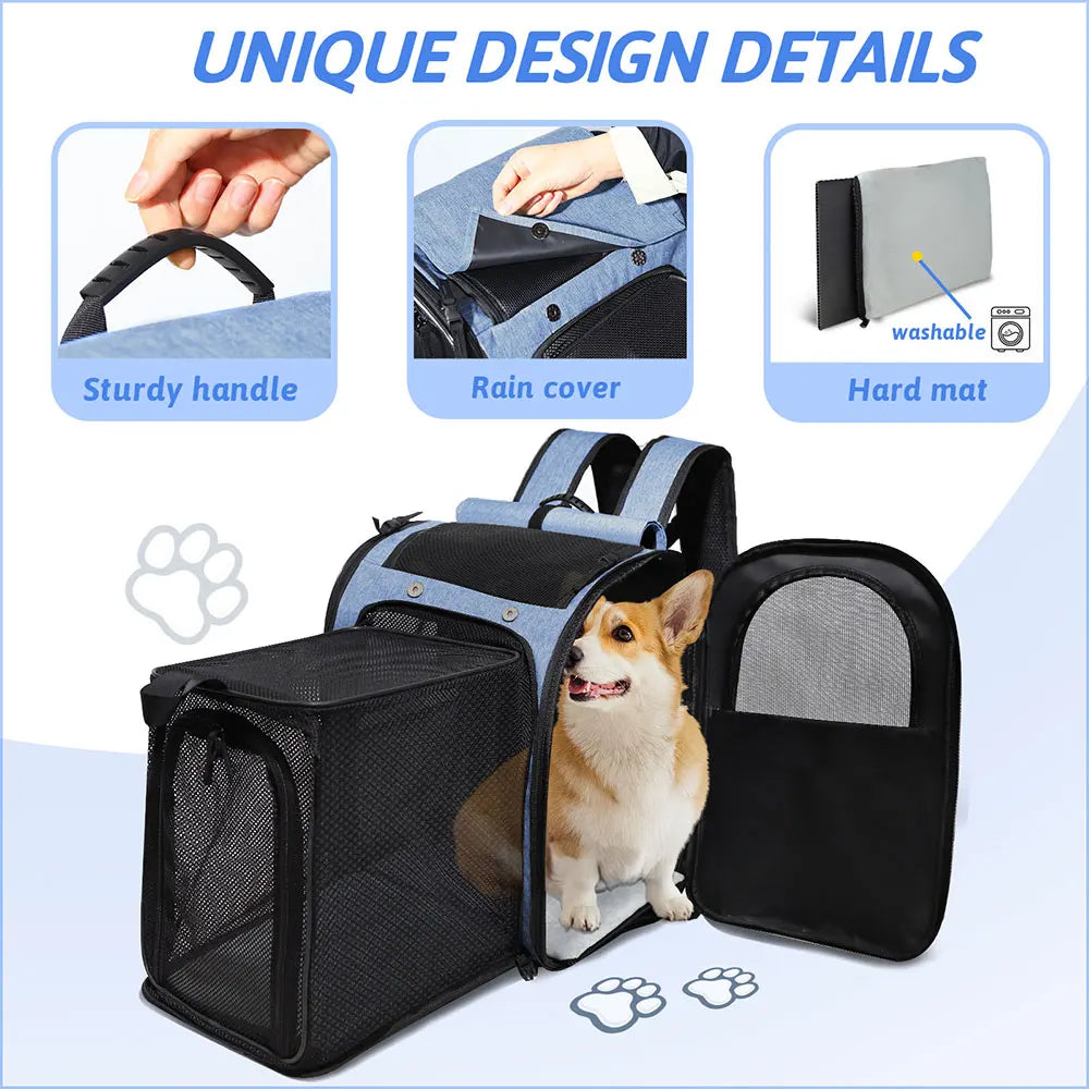 Expandable Large Space Pet Backpack Carrier