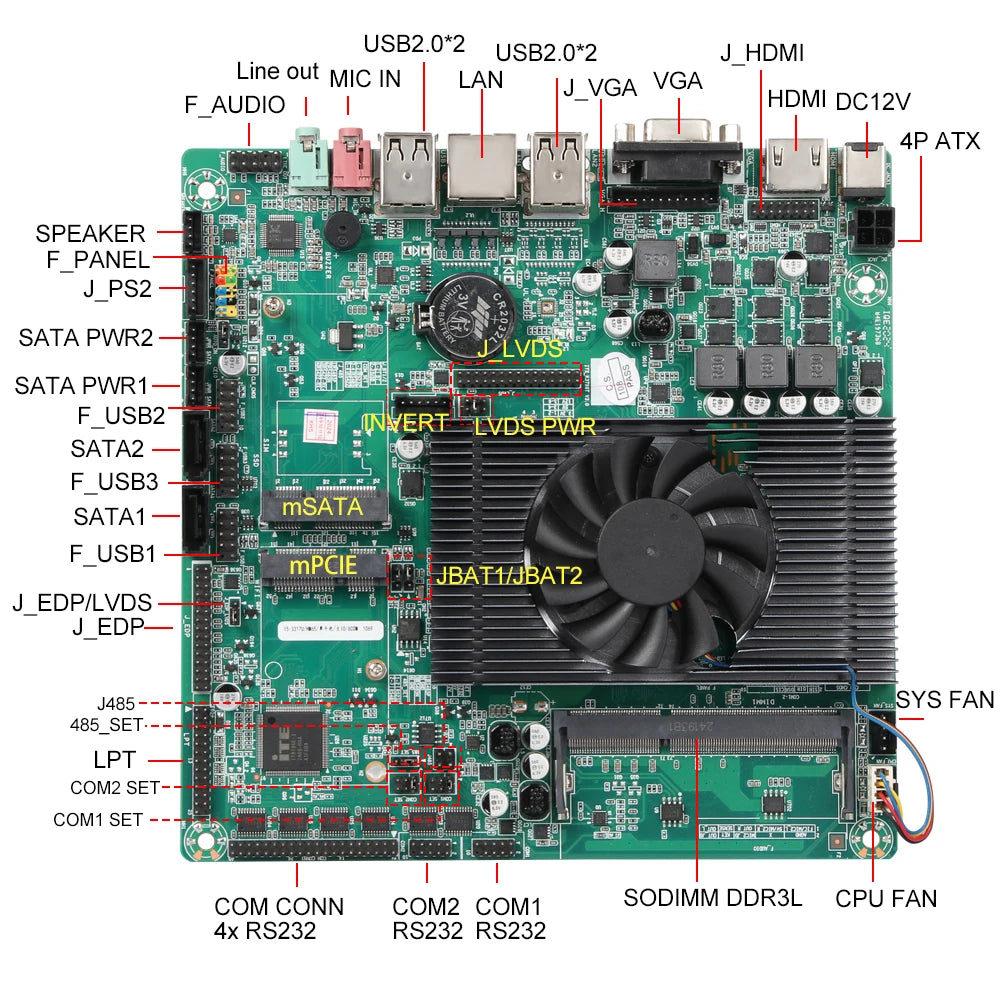 Fanless Mini PC 2G RAM 32G SSD Celeron WiFi