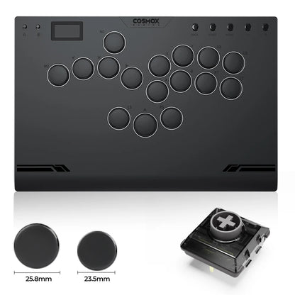 Stickless Arcade Fight Controller for PC PS4 PS5 Black