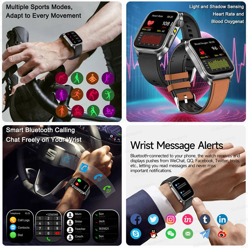 Blue Laser Therapy ECG Health Smartwatch