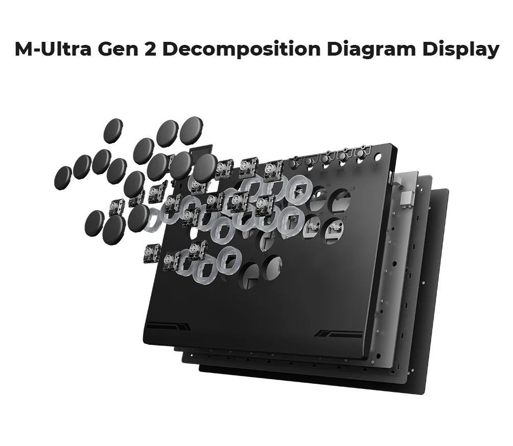 Aluminum Leverless Arcade Controller for PC PS5 PS4 Switch