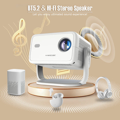 Smart 1080p Android Projector with Auto Keystone for Home Movies