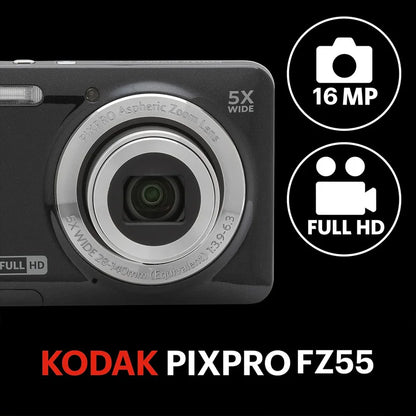 16MP Digital Camera 5X Optical Zoom 1080p Full HD Video