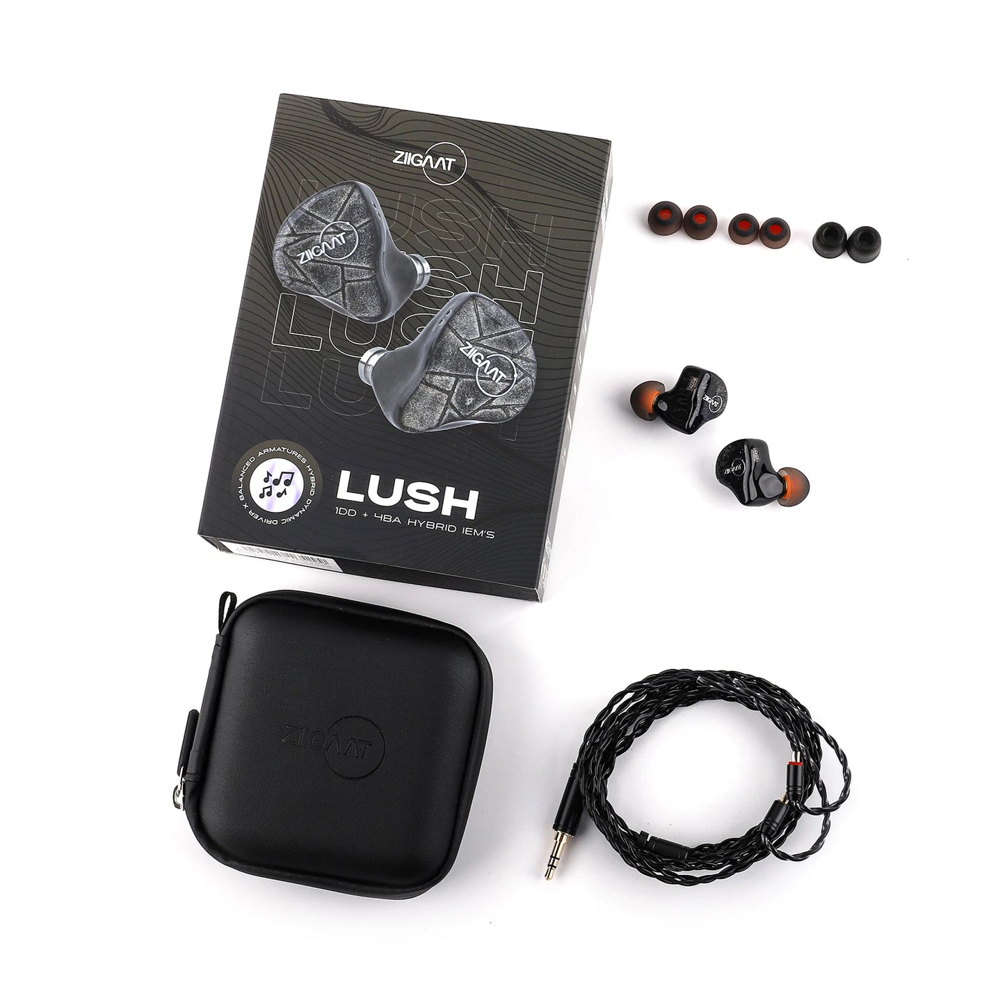 Hybrid IEM Earphones 1DD 4BA HiFi Wired Silver