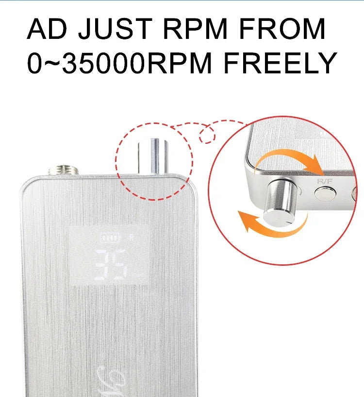 Portable TP322 Silver Cordless Nail Polishing and Sanding Machine