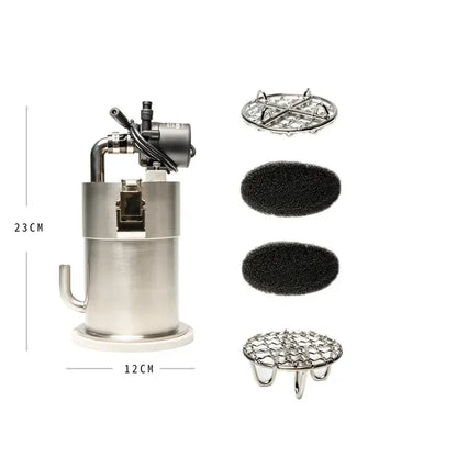 Compact Stainless Steel Aquarium Canister Filter ES150 MINI