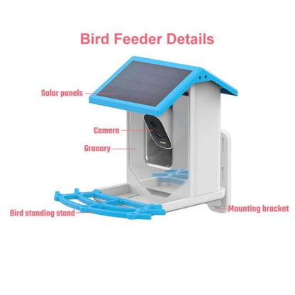4G Smart Bird Feeder with 2.4K Camera Solar Powered