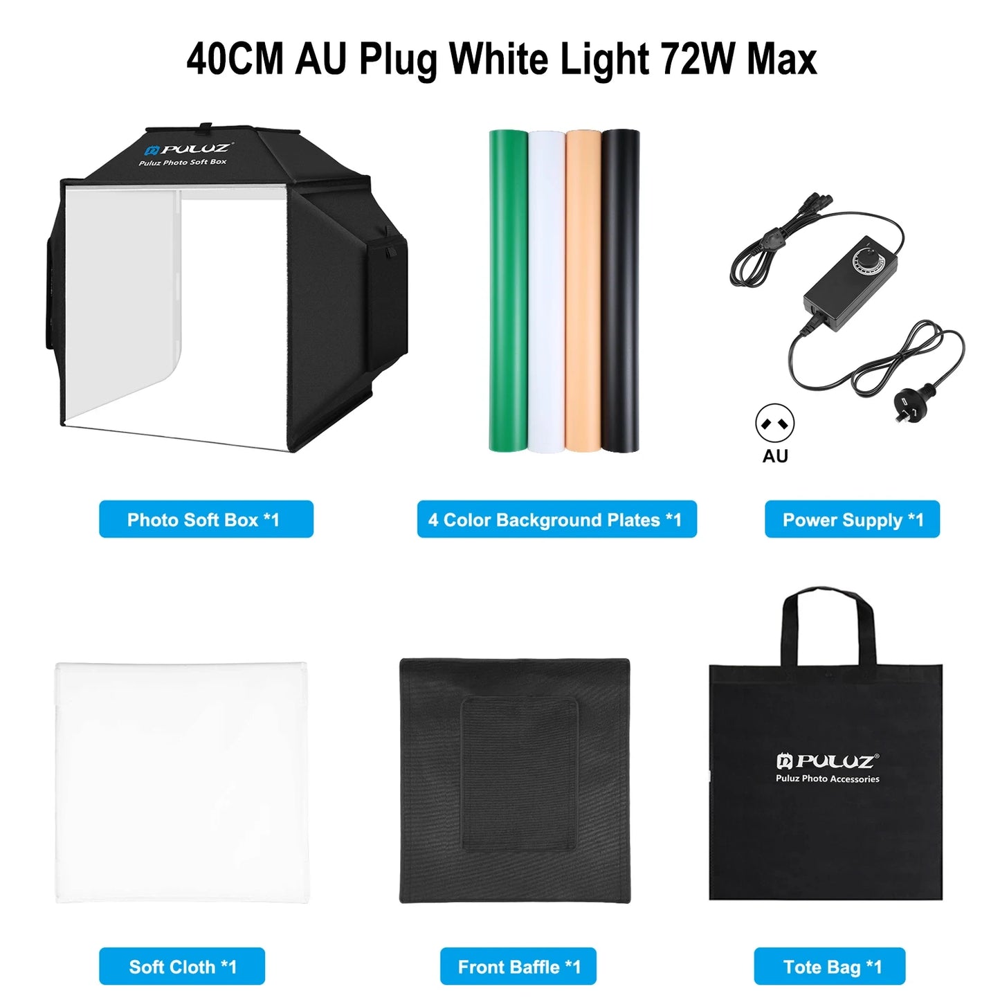 Portable 40cm Photography Light Box with 4 Backdrops